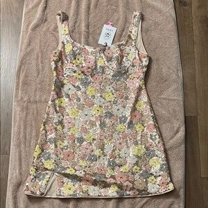Cider Floral Mini Dress - Multicolor